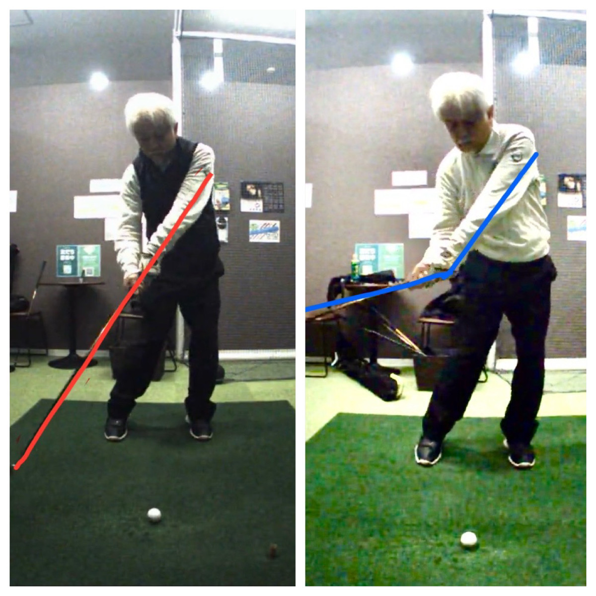 年齢65才/ゴルフ暦35年/レッスン歴9ヵ月/スコア110→89